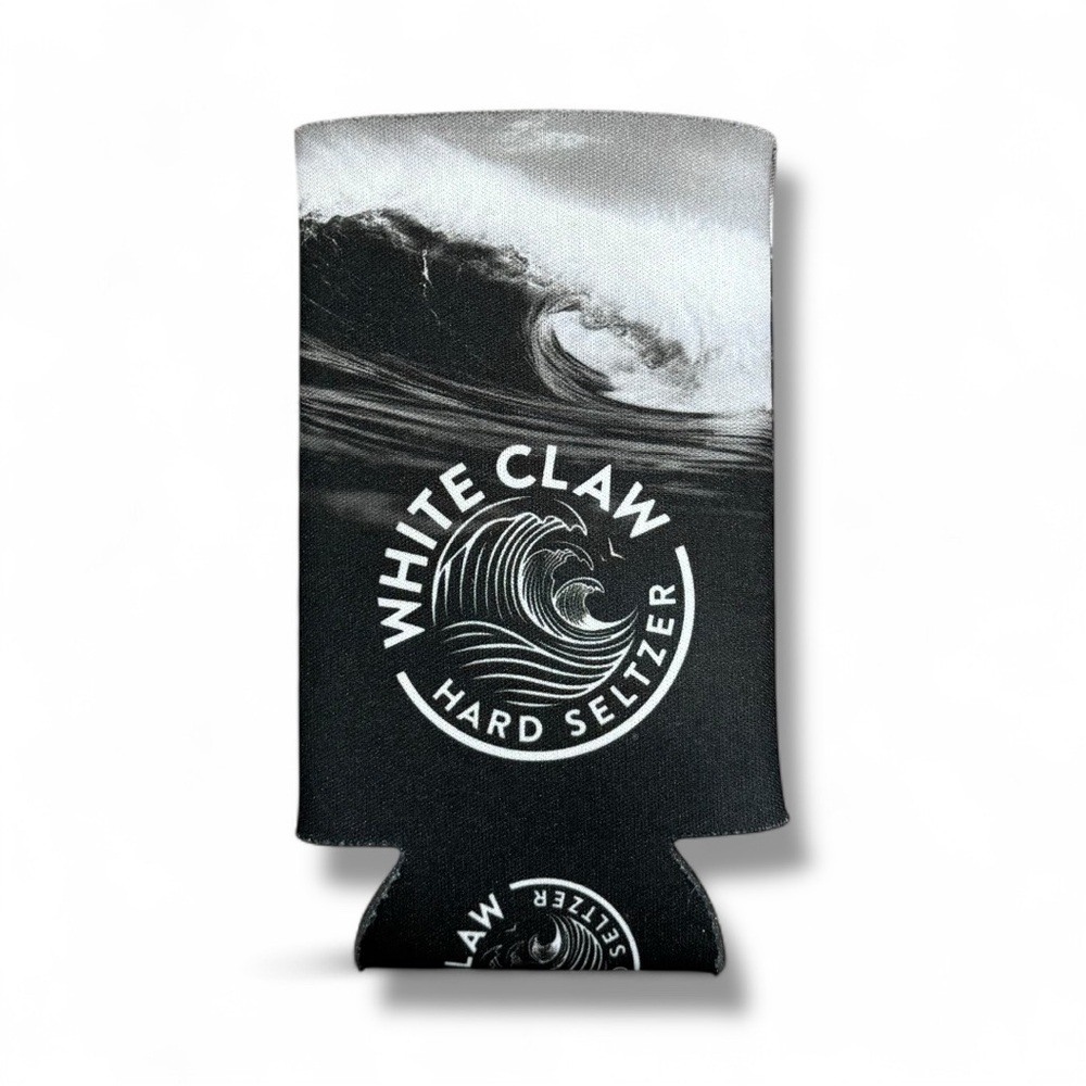 White Claw Koozie Black and White Can Cooler for Slim Cans